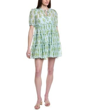 Cinq À Sept Papyrus Silk-Blend Madara Dress - Green