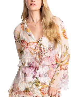 Johnny Was Rosabelia Silk Bolero - Pink