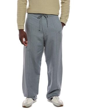 Canali Linen & Silk-Blend Formal Pant - Gray