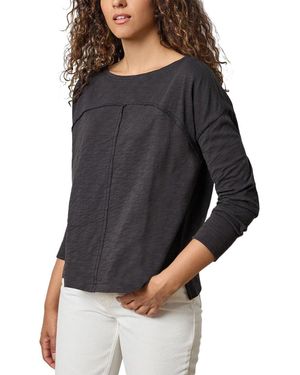Lilla P Drop-Shoulder Seamed Shirt - Black