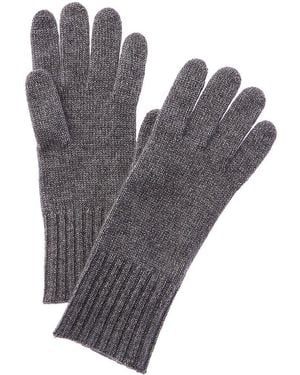 Hannah Rose Lurex Cashmere Gloves - Gray