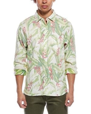Tommy Bahama Barbados Breeze Calypso Fronds Linen-Blend Shirt - Green
