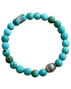 Karma and Luck Stretch Bracelet - Blue
