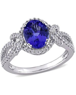 Diamond Select Cuts 14K 2.13 Ct. Tw. Diamond & Tanzanite Ring - Blue