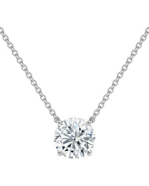 Lab Grown Diamonds 14K 1.50 Ct. Tw. Lab-Grown Diamond Sol Pendant Necklace - Metallic