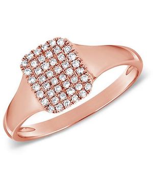Sabrina Designs 14k Rose Gold 0.13 Ct. Tw. Diamond Signet Ring - Pink