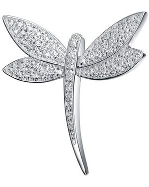 Genevive Jewelry Cz Statement Pin - Metallic