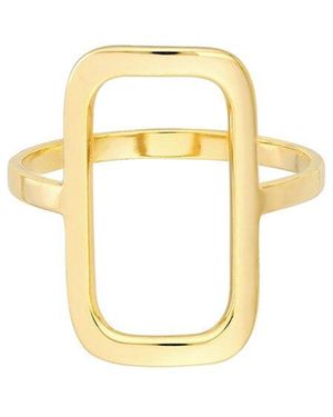HAWLEY ST 14K Geometric Ring - Metallic