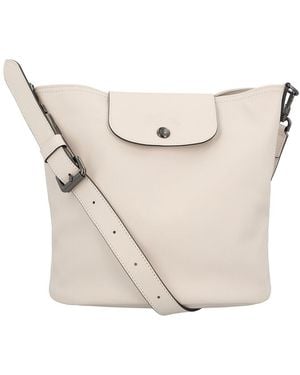 Longchamp Le Pliage Xtra Medium Leather Shoulder Bag - Natural