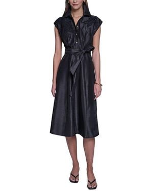 Halston Midi Shirtdress - Blue