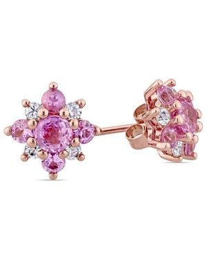 Rina Limor 14k Rose Gold 1.68 Ct. Tw. Sapphire Studs - Pink