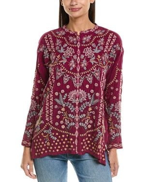 Johnny Was Slim Audrey Tunic - Red