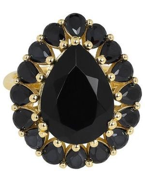TIRAMISU 14K Plated.32 Ct. Tw. Onyx, Spinel Ring - Black