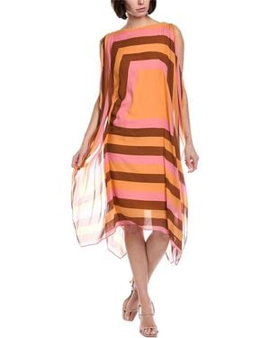 Akris Silk Midi Dress - Orange