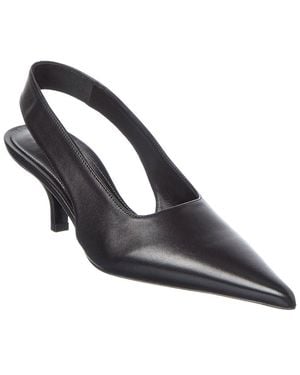 TOTEME Classic Leather Slingback Pump - Black