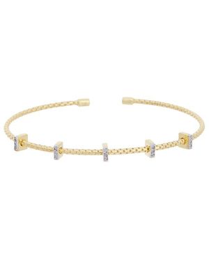 Meshmerise 18K Plated 0.10 Ct. Tw. Diamond Mesh Bangle - White