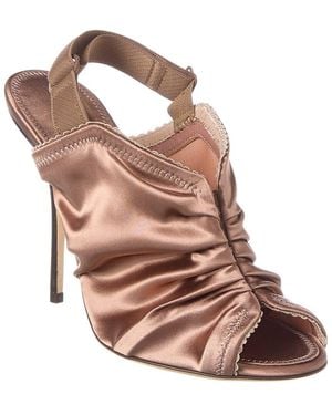 Dolce & Gabbana Corset Satin Slingback Sandal - Pink