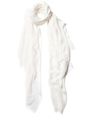 Blue Pacific Vintage Cashmere-Blend Scarf - White
