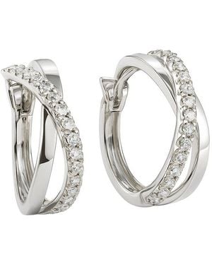 Jewels by Viomo 14K 0.22 Ct. Tw. Diamond Hoop Earrings - Metallic