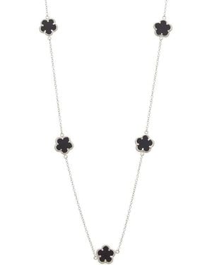Juvell 18K Plated Clover Necklace - White