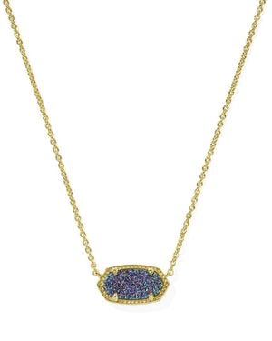 Kendra Scott Elisa 14K Drusy Pendant Necklace - Metallic