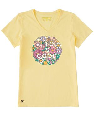 Life Is Good. Crusher T-Shirt - Yellow