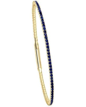 Sabrina Designs 14k 1.47 Ct. Tw. Sapphire Flexible Bangle Bracelet - White