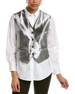 Brunello Cucinelli Leather Shirt - White
