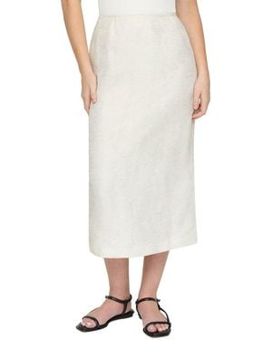 Lafayette 148 New York Linen Pencil Skirt - White