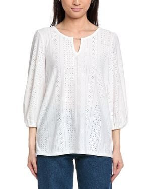 Jones New York 3/4-Sleeve Tunic - White