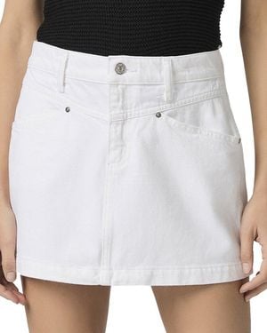 PAIGE Ryder Laundered Denim Skirt - Black
