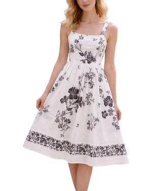 Amanda Royal Midi Dress - White