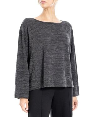 Max Studio Rib Knit Top - Grey