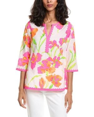 Gretchen Scott Embellished Icon Iris Top - Red