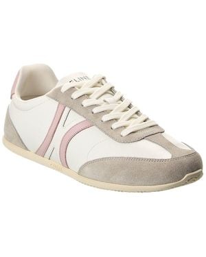 Celine Jogger Leather & Suede Trainer - White
