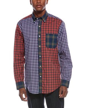 J.McLaughlin Collis Woven Shirt - Red