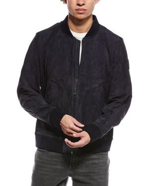 Belstaff Continental Suede Bomber Jacket - Black