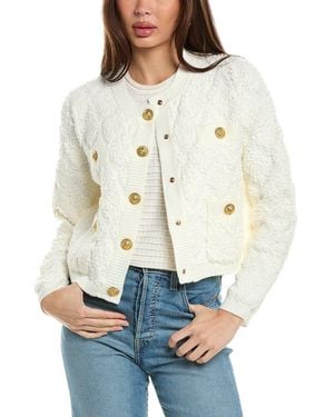 Stellah Wool-Blend Cardigan - Natural