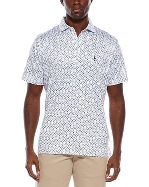 Tailorbyrd Golf Clubs Printed Performance Polo Shirt - White