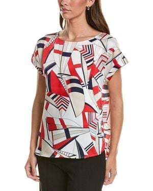 Jones New York Printed Blouse - Red