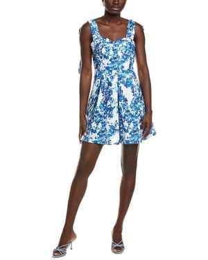 IPPONELLI Tie Shoulder Mini Dress - Blue