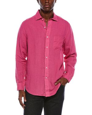 J.McLaughlin Club Linen Woven Shirt - Pink