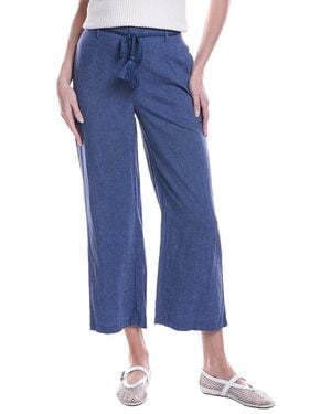 NIC+ZOE Rumba Linen-Blend Pant - Blue