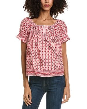 Max Studio Puff Sleeve Blouse - Red