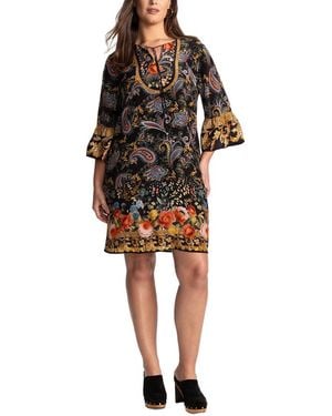 Johnny Was Plus Sofiya Silk Dress - Black