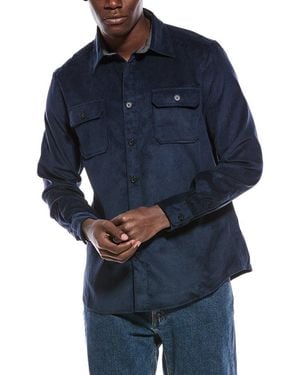Report Collection Flex Corduroy Sport Shirt - Blue