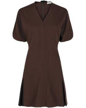 Ferragamo Flared Mini Dress - Brown