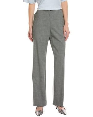 Lafayette 148 New York Irving Wool-Blend Straight Pant - Grey