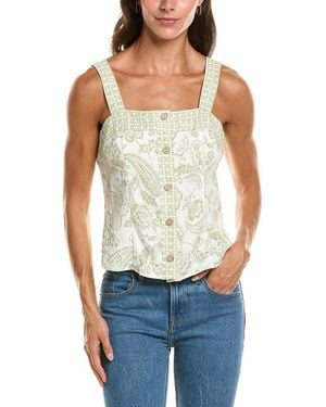 Vince Camuto Button-Down Tank - Blue