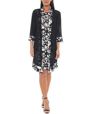 Marina Printed Mini Dress - Black
